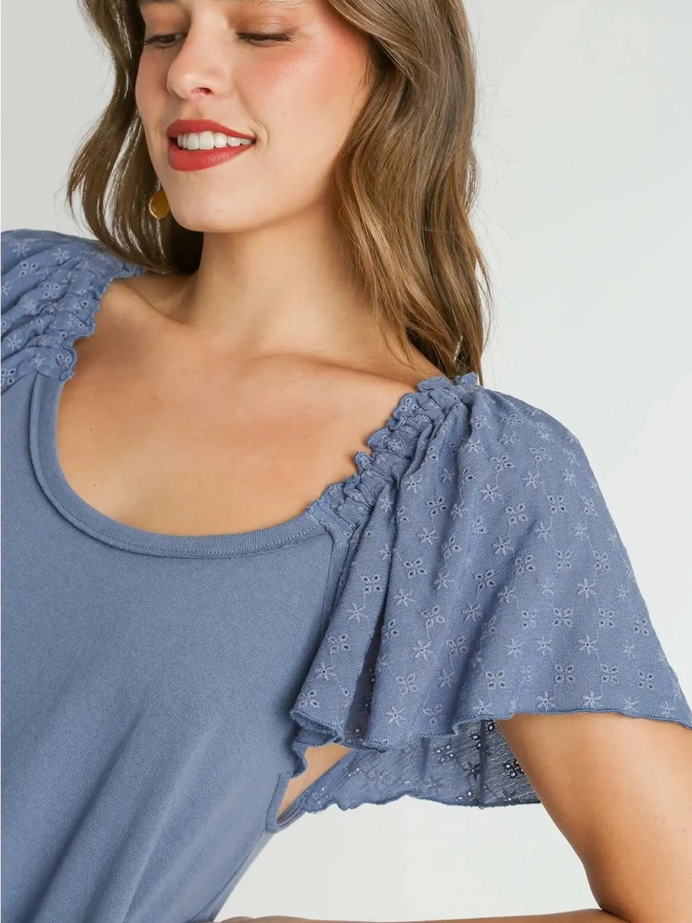 Boho Umgee Cotton Mini Dress - Picture 2 of 5